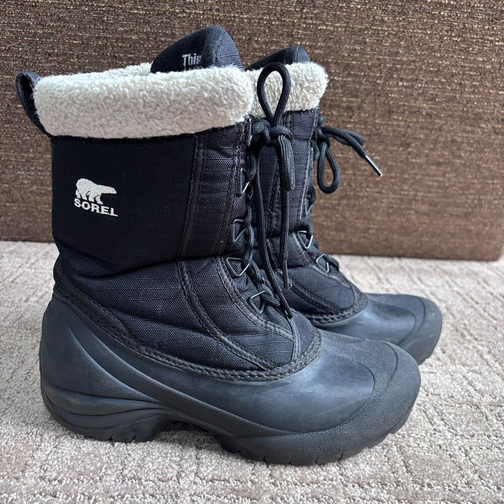 Sorel Cumberland Winter Boots Women's 7.5 Black Insulated Waterproof NL1436-010